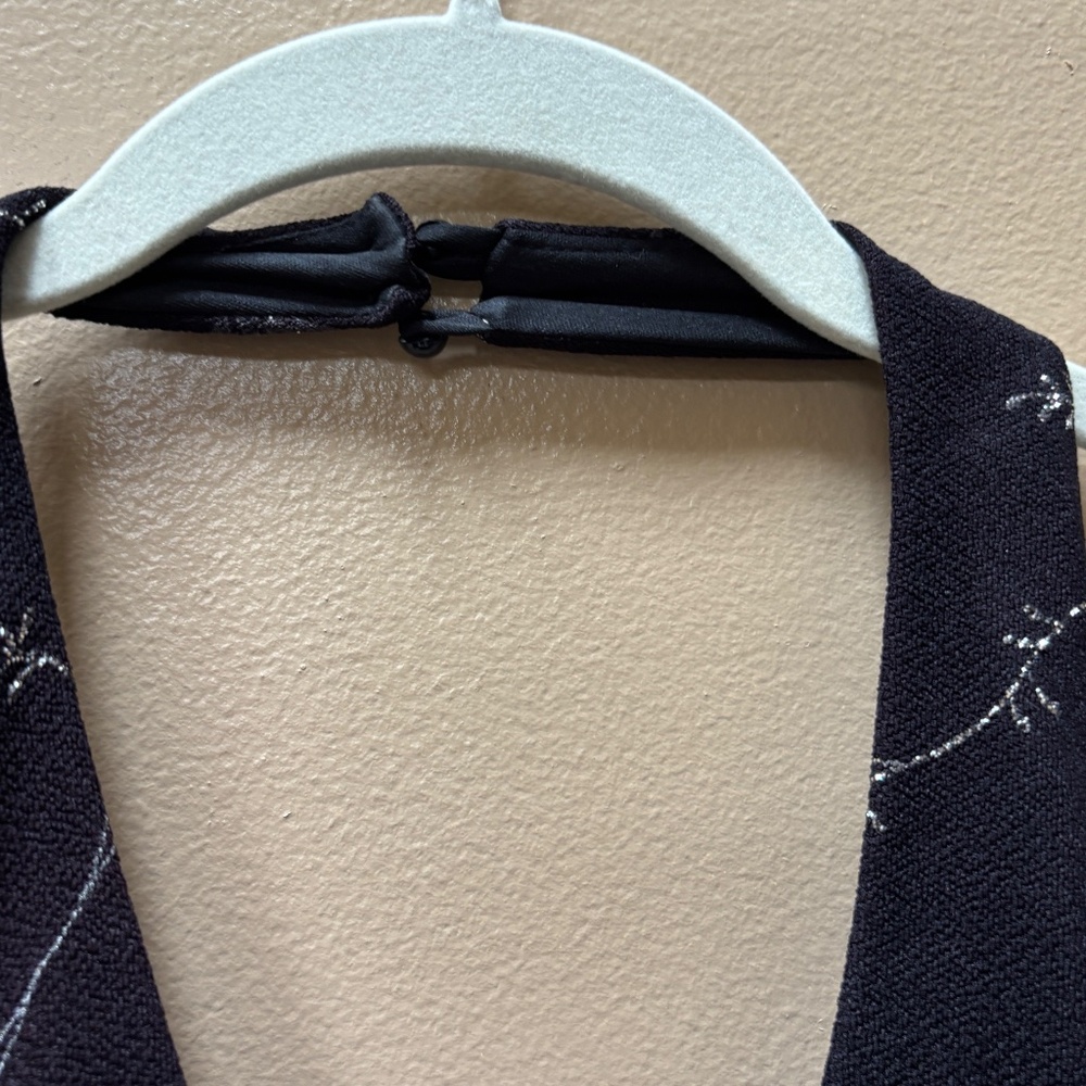 Scott McClintock Millennium 2000 Black/Silver Maxi Vintage Halter Dress Size 6 - Picture 4 of 13